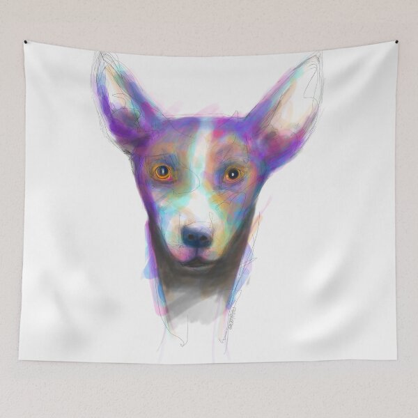 Item preview, The Podenco, Portrait of the cutest dog breed designed and sold by Smurfypixels.
