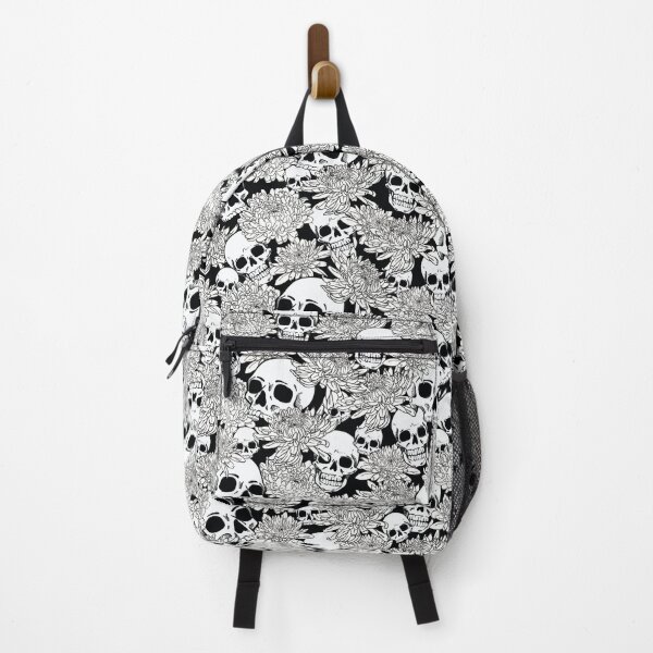 Item preview, Skulls with Chrysanthemum - Black designed and sold by kaliddee.