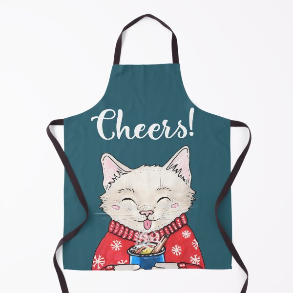 Item preview, Cheers - Christmas cats designed and sold by BeeHappyShop.