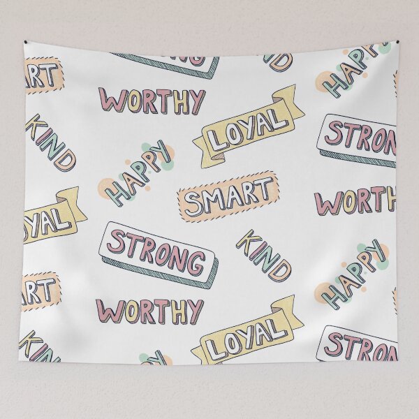 Item preview, Worthy, Smart, Loyal, Happy, Kind, Strong designed and sold by ChloesNook.