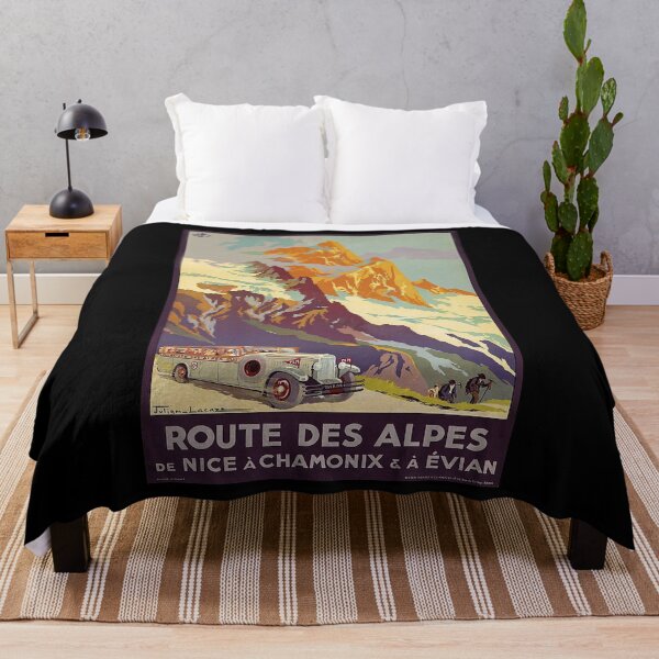 Item preview, Route des Alpes retro poster designed and sold by CorasPosters.