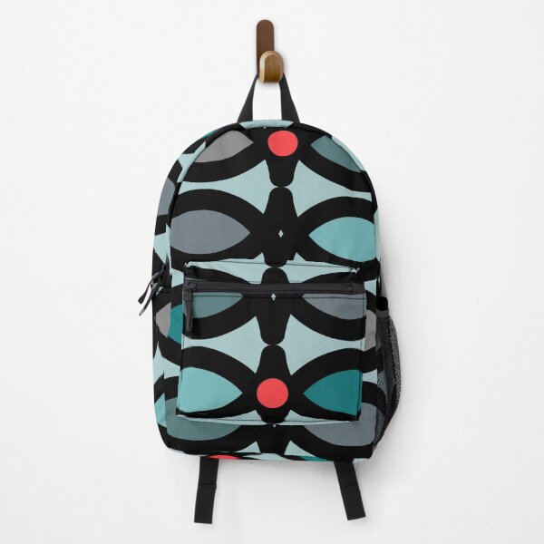 Item preview, Abstract pattern in bluegreen tones with red accents designed and sold by marina63.