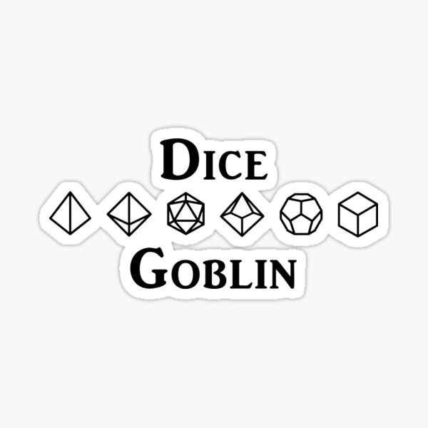 "Dice Goblin" Sticker by RachelMcEwanArt Redbubble