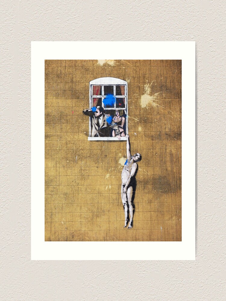 Naked Man Hanging From Window, 2006 - Banksy Explained