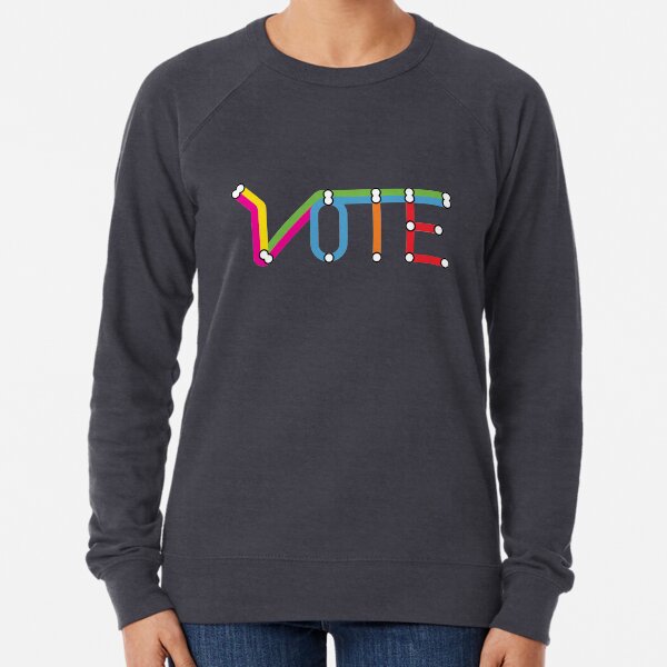 VOTE transit map Lightweight Sweatshirt