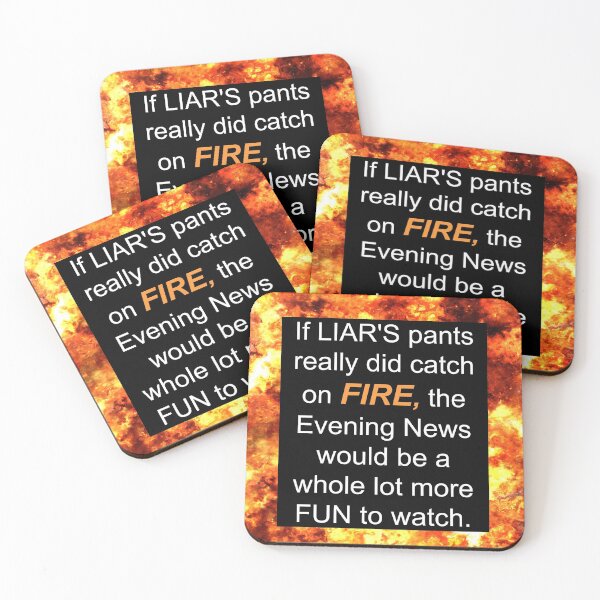 Item preview, Fake News Liar Liar Pants on Fire  designed and sold by ittybittyowl.