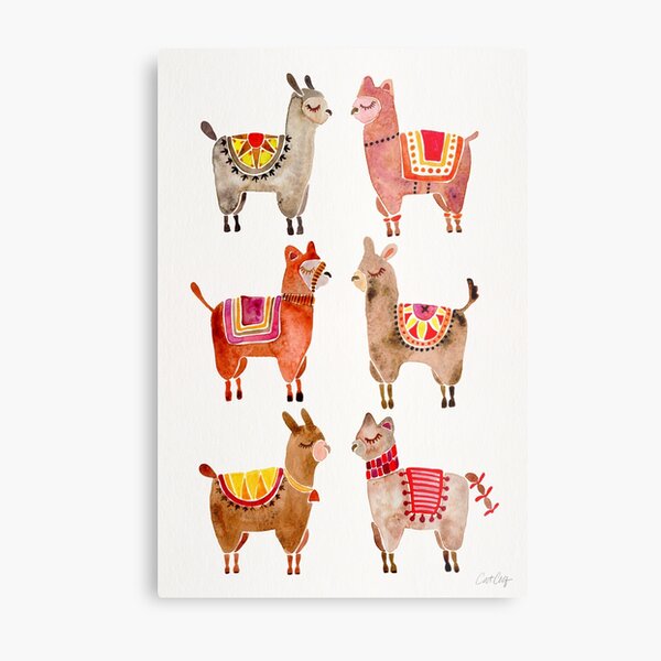 Alpacas Metal Print