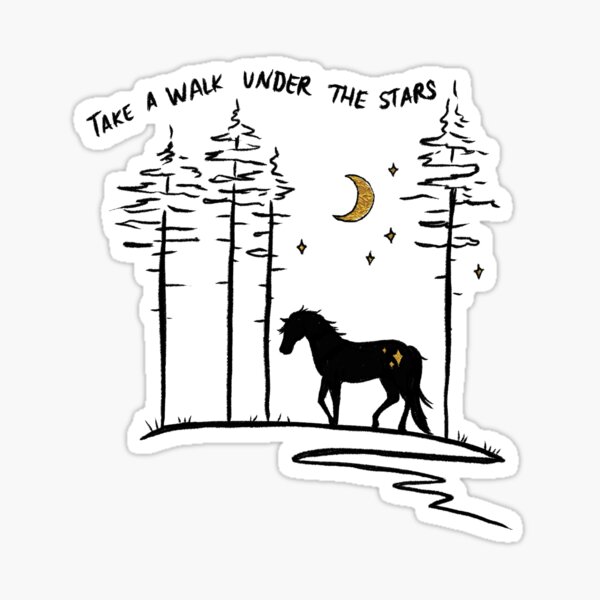 Take a Walk Under the Stars Sticker