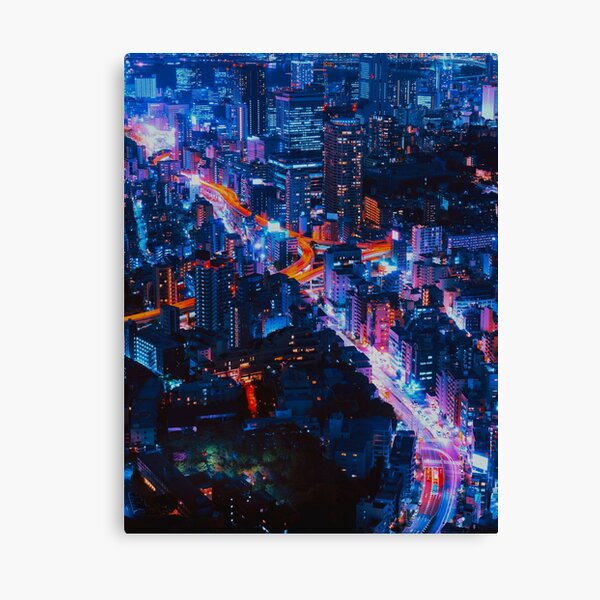 Vivid City Skyline Canvas Print