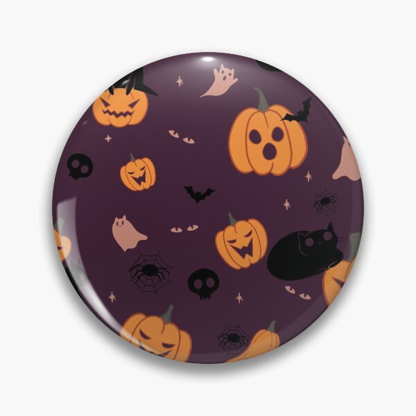 Item preview, Spooky halloween cat pattern designed and sold by Think-Kitten.
