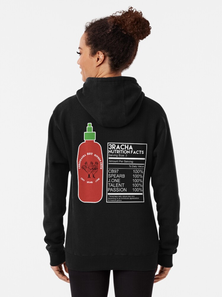 3RACHA STRAY KIDS HOT SAUCE Bottle Nutrition Label Funny Pullover Hoodie