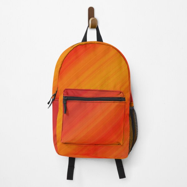 Orange Line Sunset Pattern Backpack