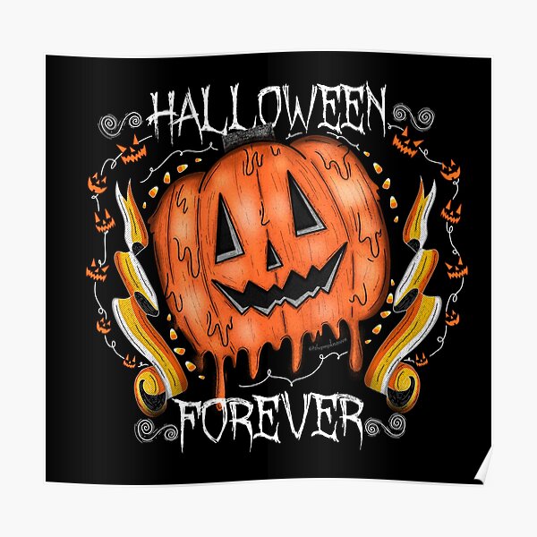 Pumpkin Forever Poster, Art posters