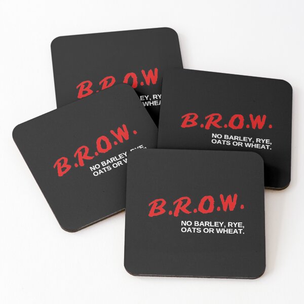Item preview, Gluten Free “B.R.O.W.” Acronym designed and sold by AllergyClub.