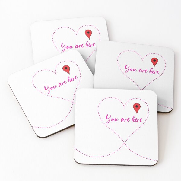 Item preview, You Are Here - Heart Love Map designed and sold by ittybittyowl.