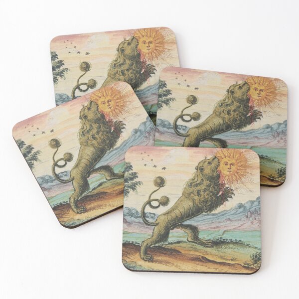 Item preview, The Lion Eating The Sun Antique Alchemy Illustration designed and sold by Antiquated Art.