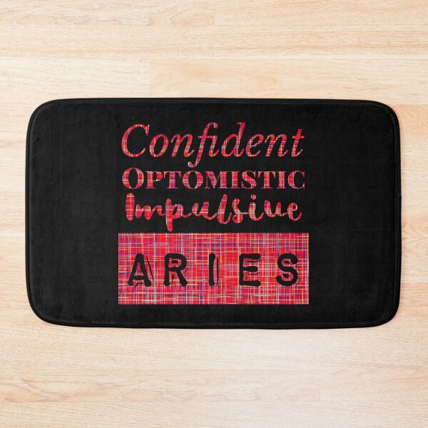 Item preview, Aries Zodiac Sign Red Grid Pattern  designed and sold by AMSonArt.