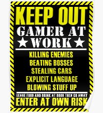 Gamer At Work Poster Gamer At Work Poster