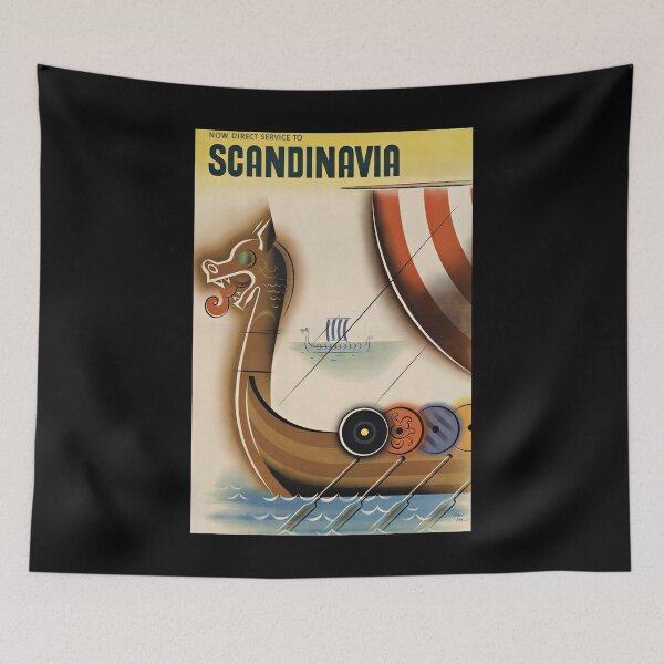 Item preview, Scandinavia retro poster designed and sold by CorasPosters.