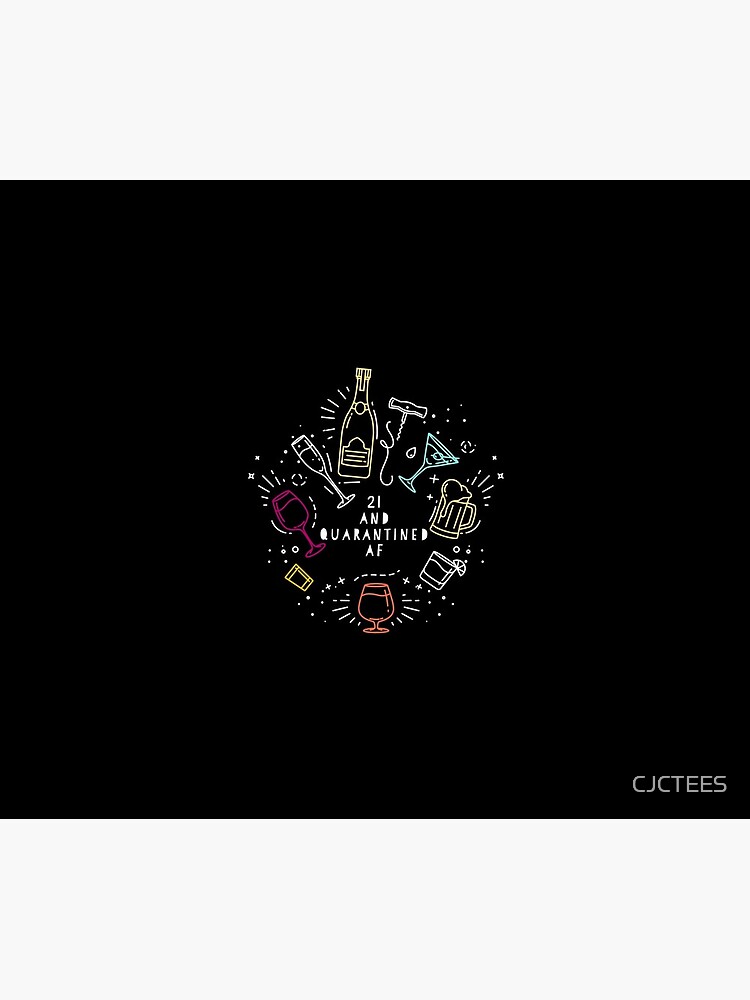 "21 and Quarantined AF 21st birthday basket covid 2020 funny