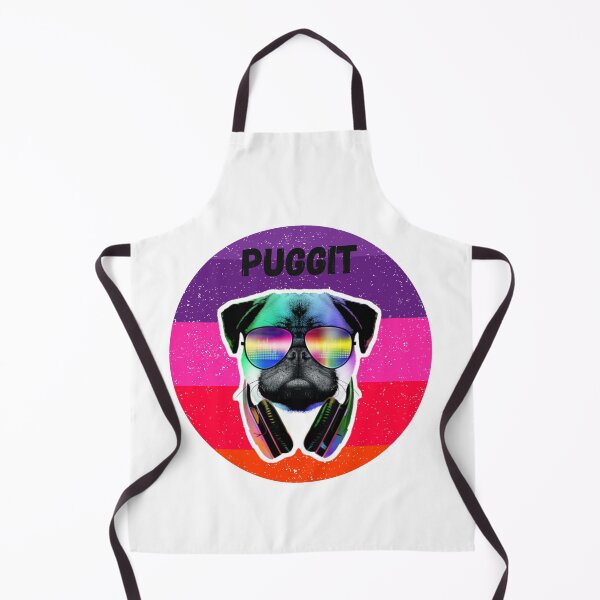 Item preview, Funny Groovy Pug Dog with Headphones Glasses Puggit designed and sold by FazCreations.
