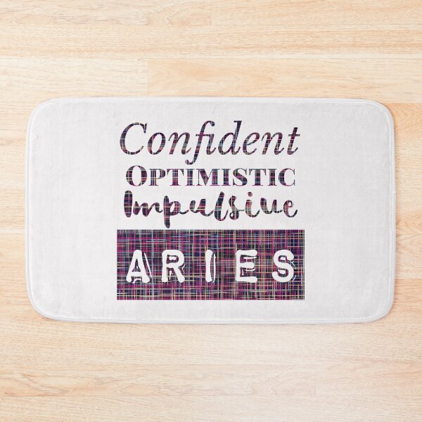 Item preview, Aries Zodiac Sign Black Grid Pattern  designed and sold by AMSonArt.