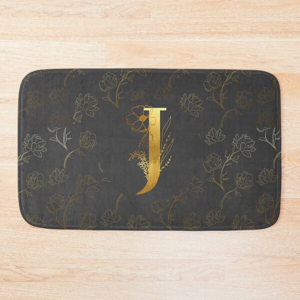 Item preview, Gold floral J Initial designed and sold by Parydish.