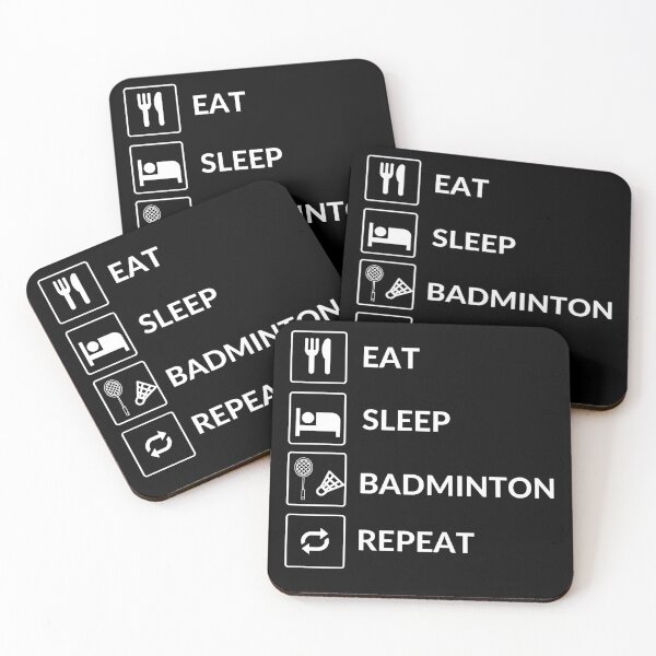 Item preview, Eat Sleep Badminton Repeat designed and sold by JessyDesigns.