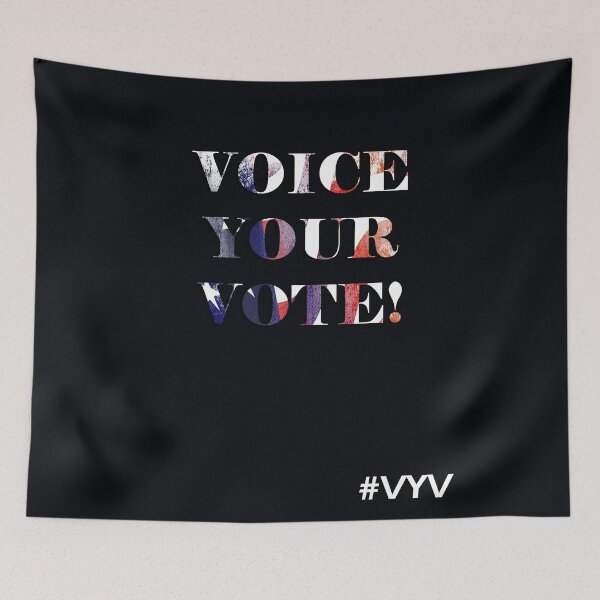 Item preview, Voice Your Vote! Quote & Graphic, American Flag Overlay Custom Apparel, Home Decor & Gifts designed and sold by tamdevo1.