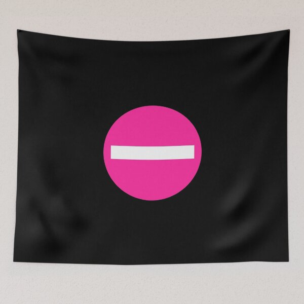 Item preview, Pink Don't Disturb & No Entry Sign - black background designed and sold by LeenDesign.