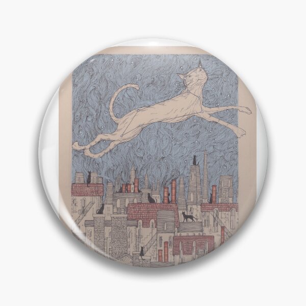 Item preview, flying cat designed and sold by Jessica Gadra.