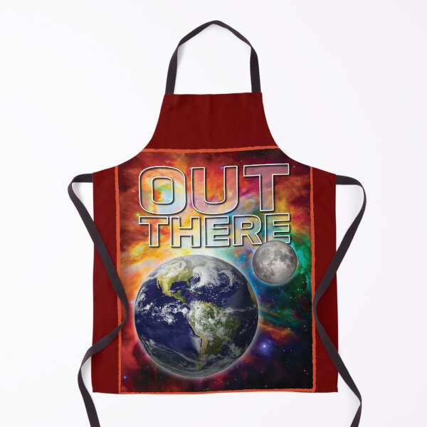 Item preview, Out There Space Earth Moon and Red Orange Nebula designed and sold by Reconocer.
