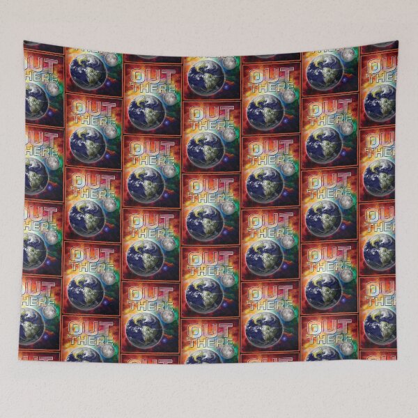 Item preview, Out There Space Earth Moon and Red Orange Nebula designed and sold by Reconocer.