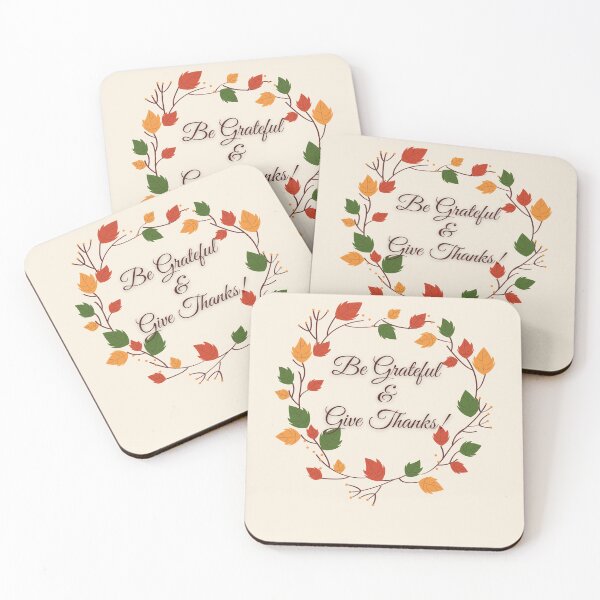 Item preview, Be Grateful And Give Thanks fall green, yellow, orange leaves wreath design  designed and sold by milkasweet.