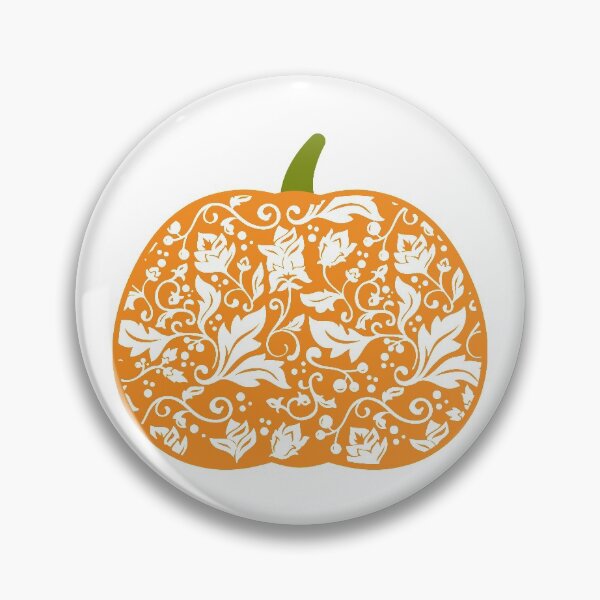 Item preview, FLORAL PRINT PUMPKIN LACE, HALLOWEEN AND FALL DESIGN designed and sold by AllTogether.