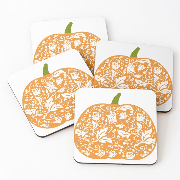 Item preview, FLORAL PRINT PUMPKIN LACE, HALLOWEEN AND FALL DESIGN designed and sold by AllTogether.