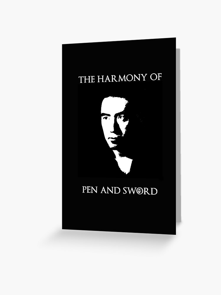 Mishima The Harmony Of Pen And Sword Greeting Card By Le Part Maudit Redbubble