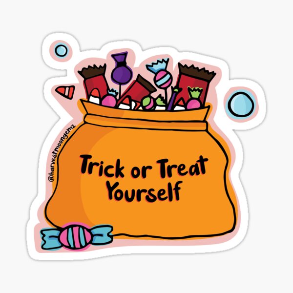 Trick or Treat Yourself Sticker