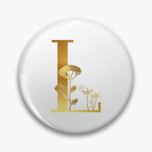 Item preview, Gold floral L Initial designed and sold by Parydish.