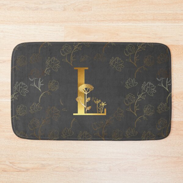 Item preview, Gold floral L Initial designed and sold by Parydish.