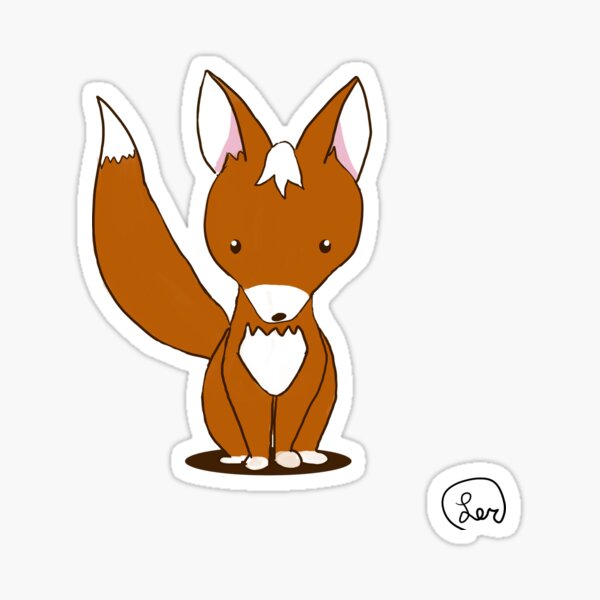 fox kit Sticker