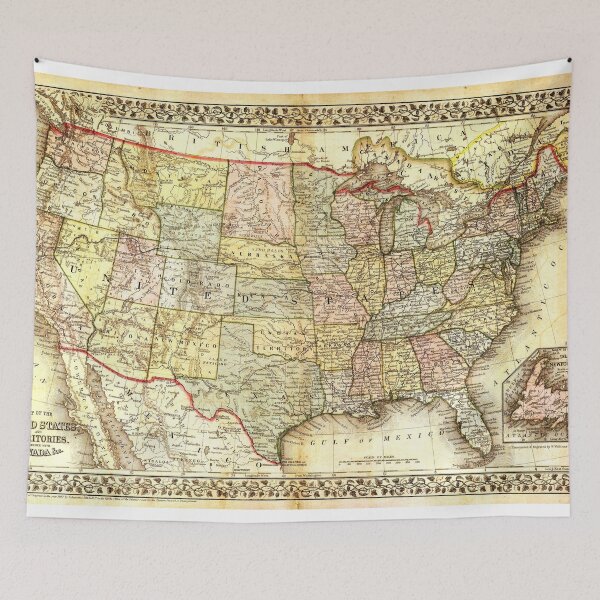 Item preview, USA Map Old Map designed and sold by sd749.