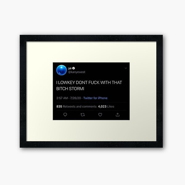Kanye Tweet Framed Art Print