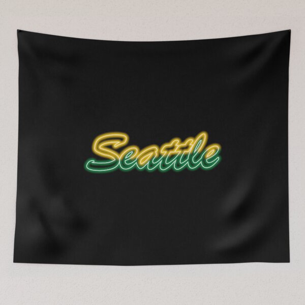 Item preview, Fan of Seattle Neon Yellow and Green (Retro) designed and sold by gkillerb.