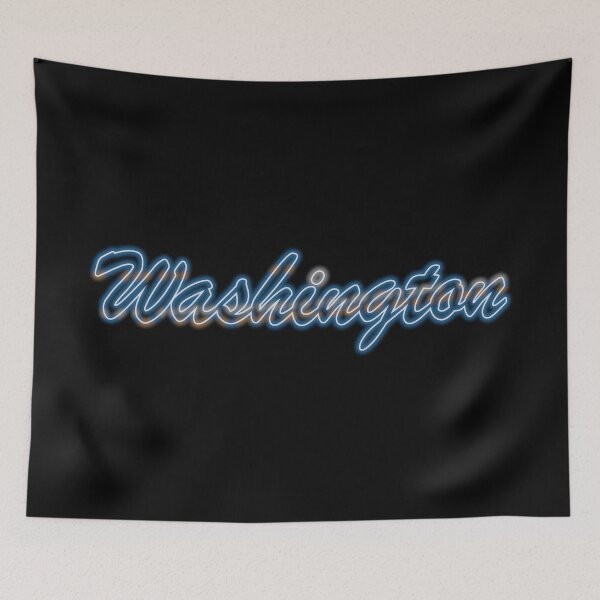 Item preview, Fan of Washington Neon Blue w Silver and Gold (Retro) designed and sold by gkillerb.