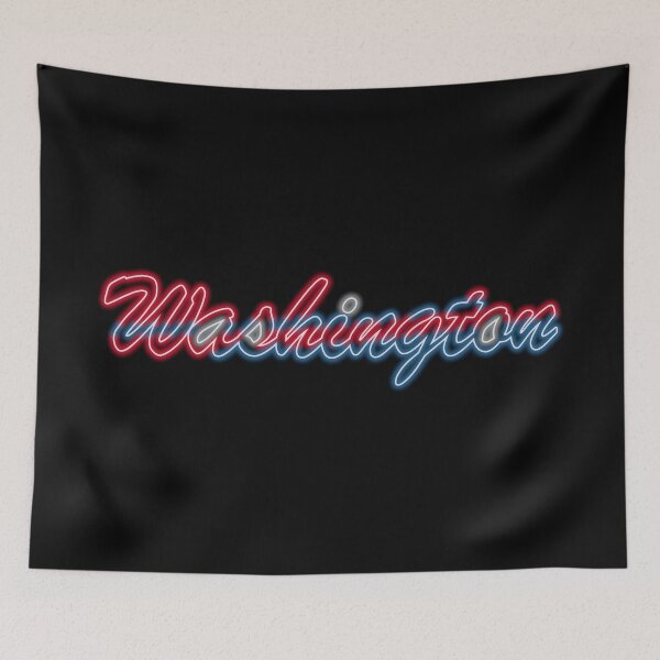 Item preview, Fan of Washington Neon Red and Blue w Silver Accents designed and sold by gkillerb.