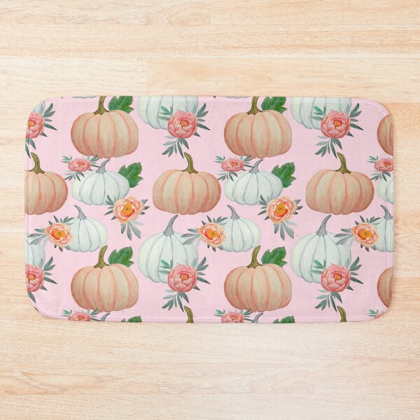 Item preview, Pumpkin and peony floral in pink, peach and white designed and sold by MagentaRose.