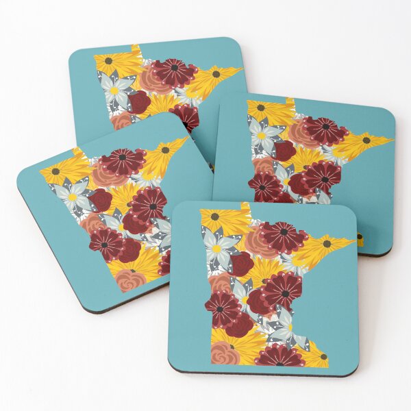 Item preview, Floral Minnesota State Sticker designed and sold by Ashley Adelaide.