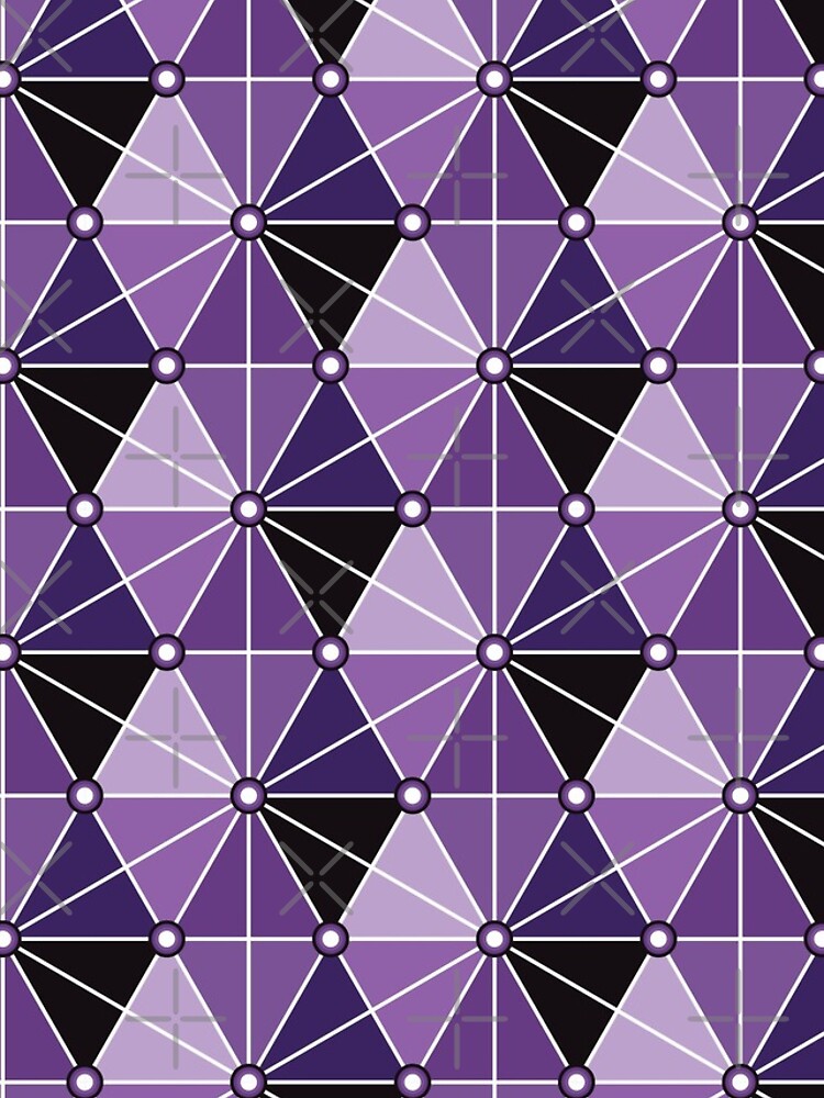 Thumbnail 4 of 4, iPhone Case, Triangular Constellations Geometric Pattern – Purple designed and sold by RoguePatterns.