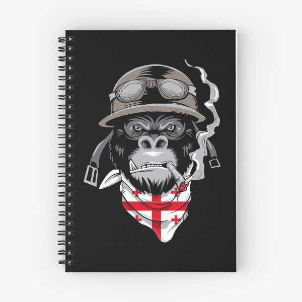 Item preview, Patriotic Georgian Motorist Biker Gorilla Flag Of Georgia Roots Heritage Nationalism Patriotism designed and sold by VollLaser.